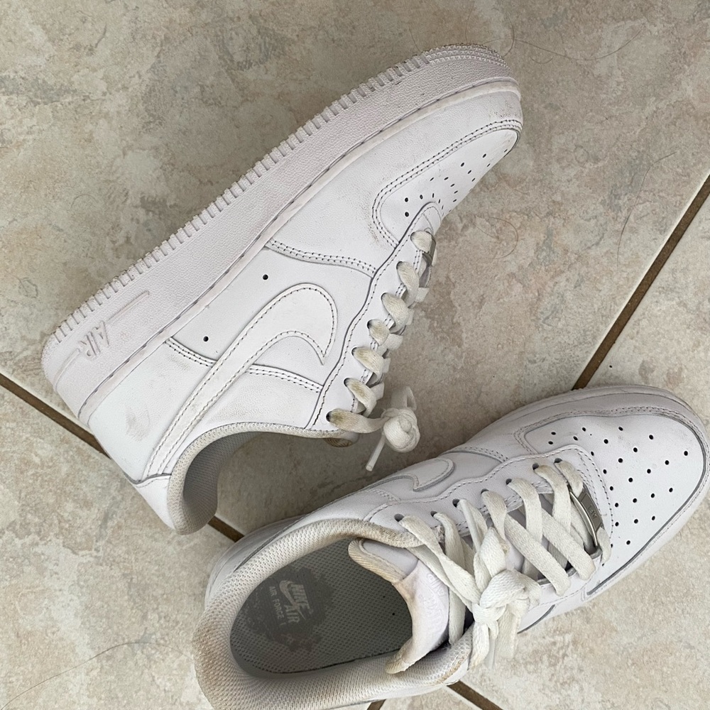 White Air Force 1s platforms